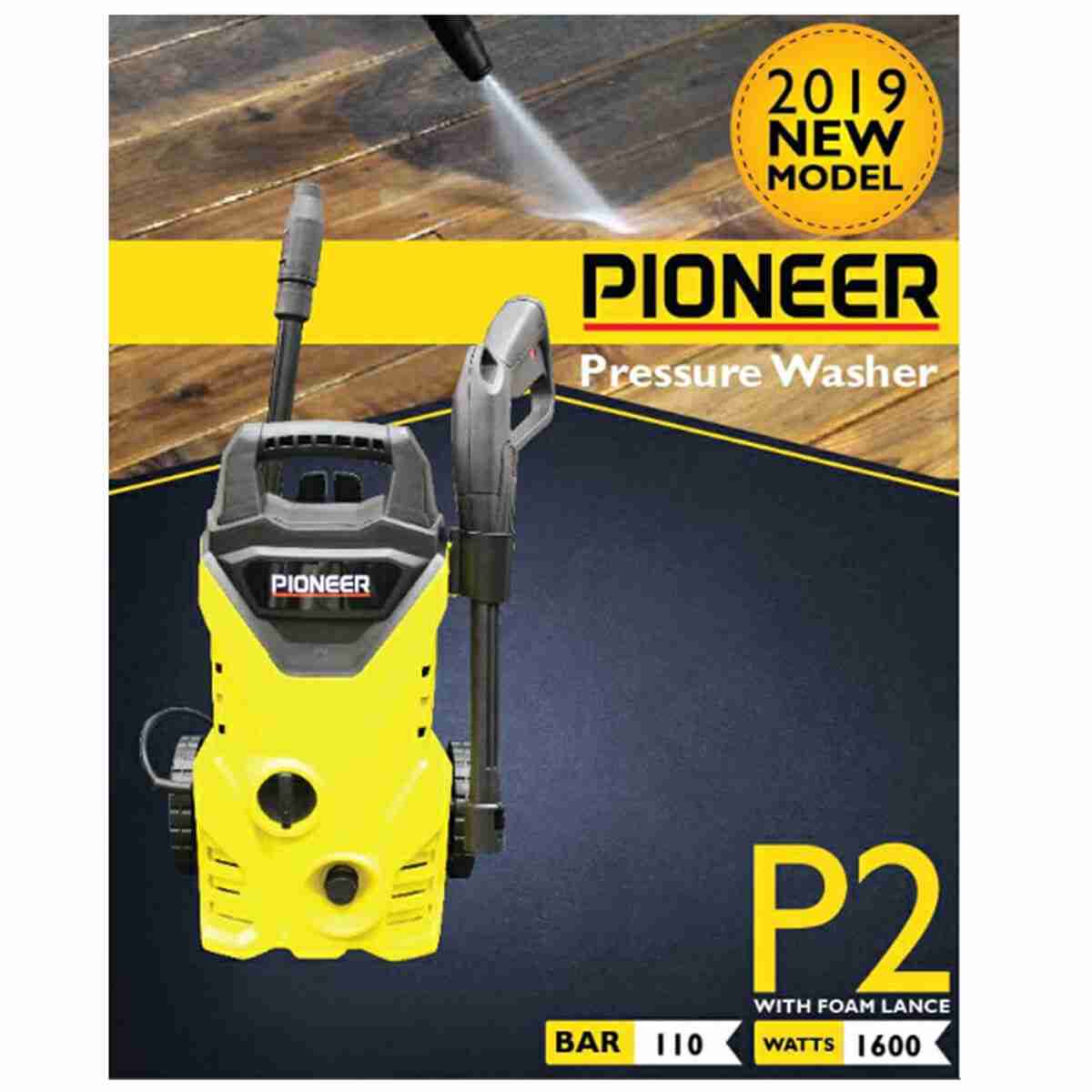 Pioneer Pressure Washer P2 with Foam Lance - 110 Bar - 1600 Watts - 100% Copper - Thumbnail 2