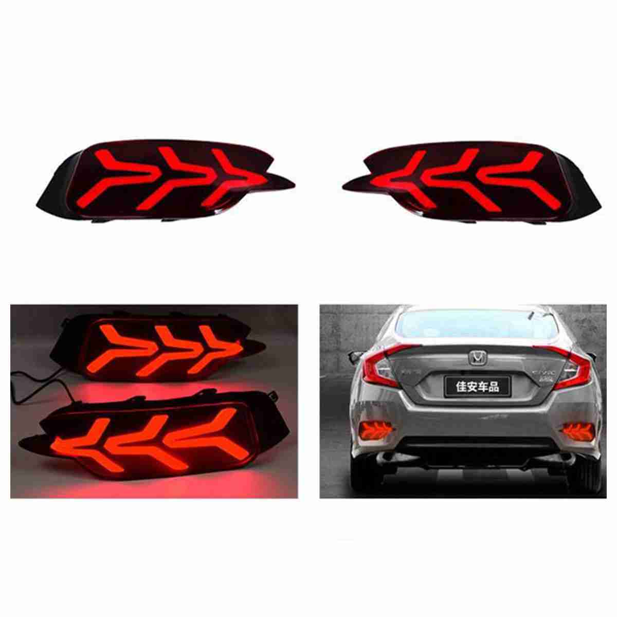Back Bumper Reflector Led for Civic 2016 to 2019 - Thumbnail 2