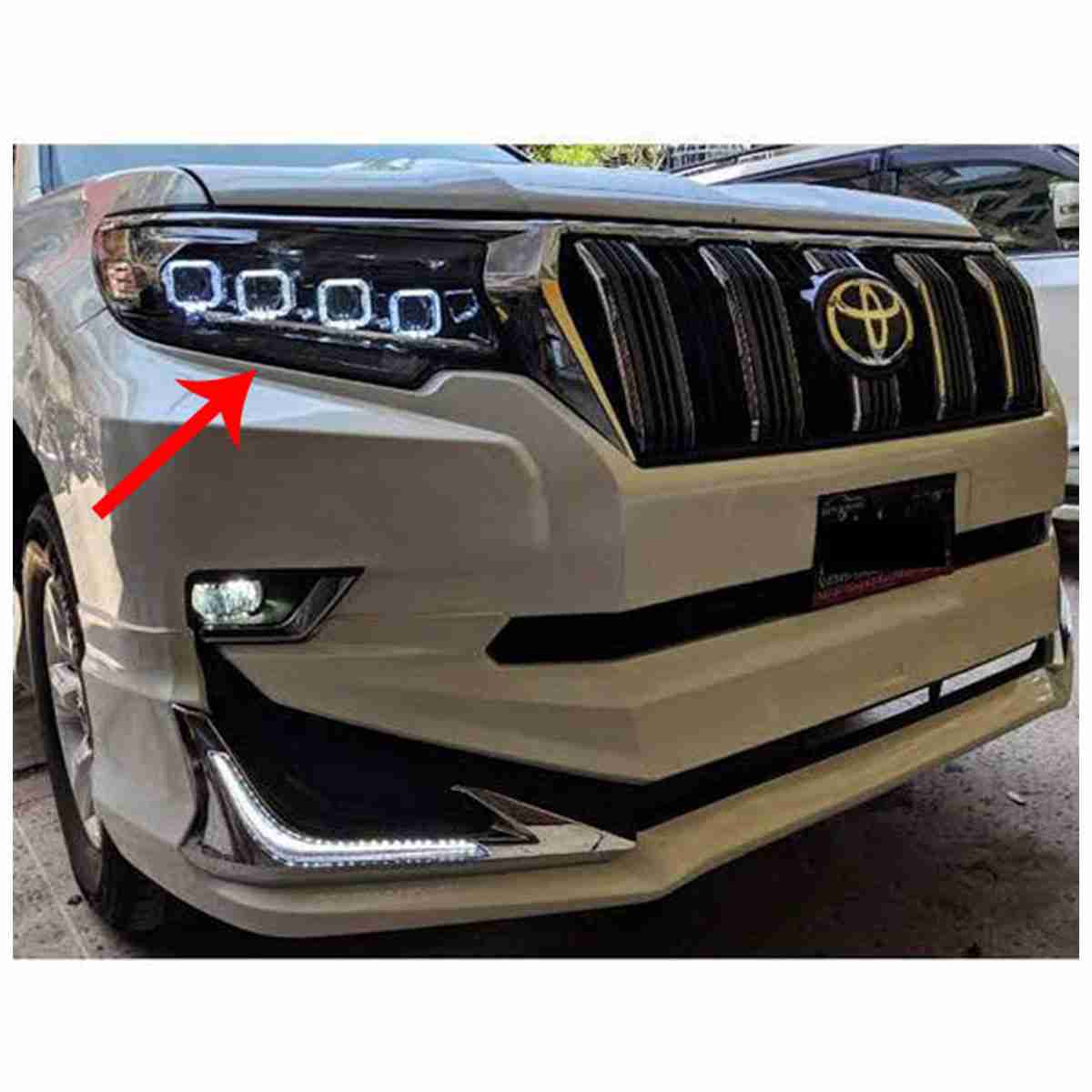 Headlight / Head Lamp Full LED Bugatti Style Toyota Prado FJ150 2009 to 2018 - Thumbnail 3