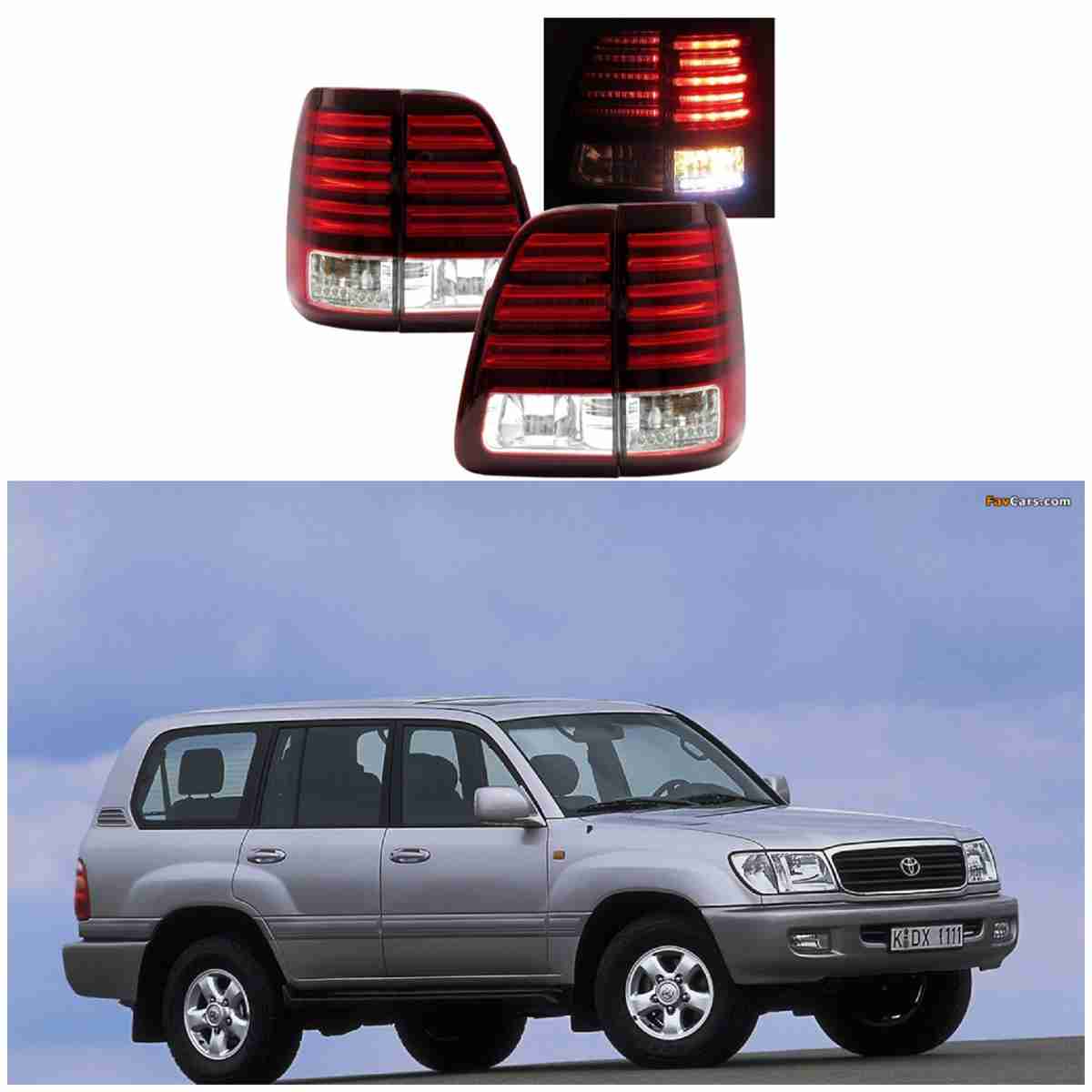 Back Lights For Toyota Land Cruiser FJ100 2002 to 2007 - Thumbnail 2
