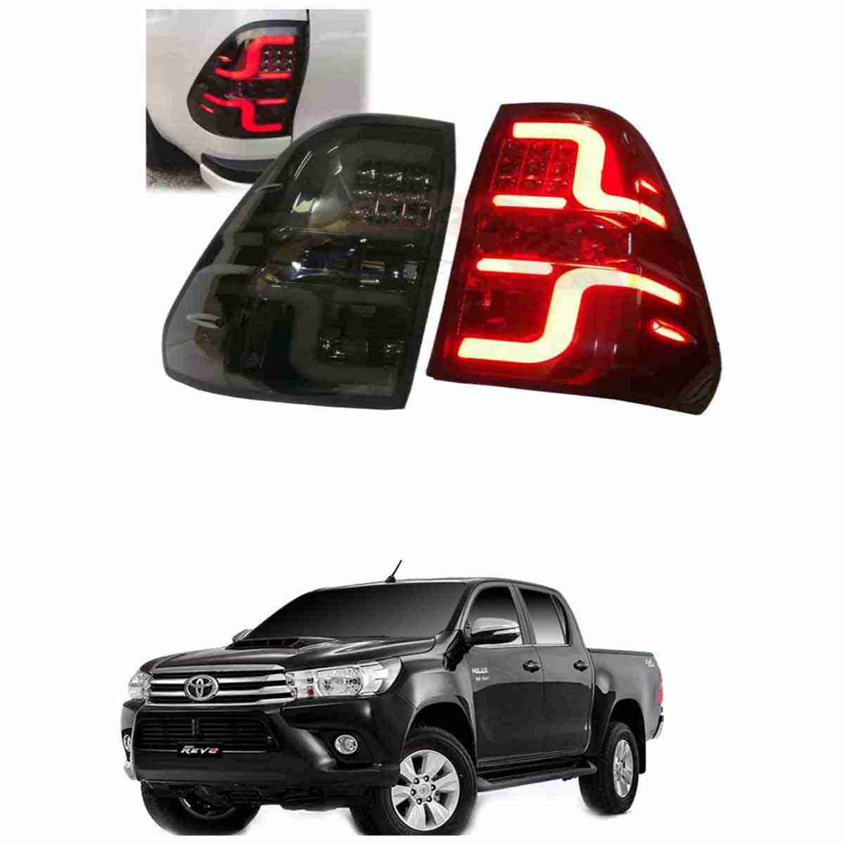 Tail Lights Smoke Neon Version 2 Made in Taiwan for Toyota Hilux Revo 2016 To 2020 - Thumbnail 2
