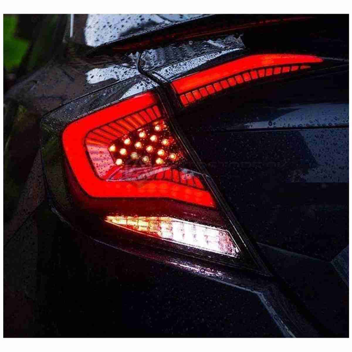 Back Tail Lamps - Back Lights Snake Style V7 for Honda Civic 2016 to 2020 - Thumbnail 4