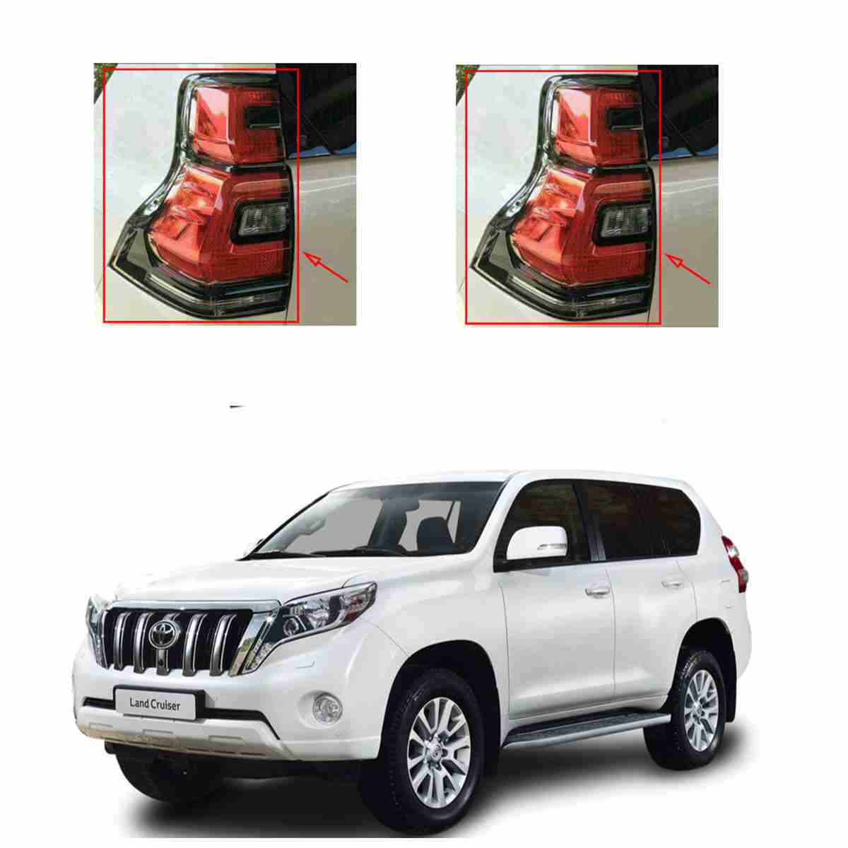 LED Tail Lights Lamp Sequential OEM Style for Toyota Prado FJ150 2009 to 2019 - Thumbnail 2