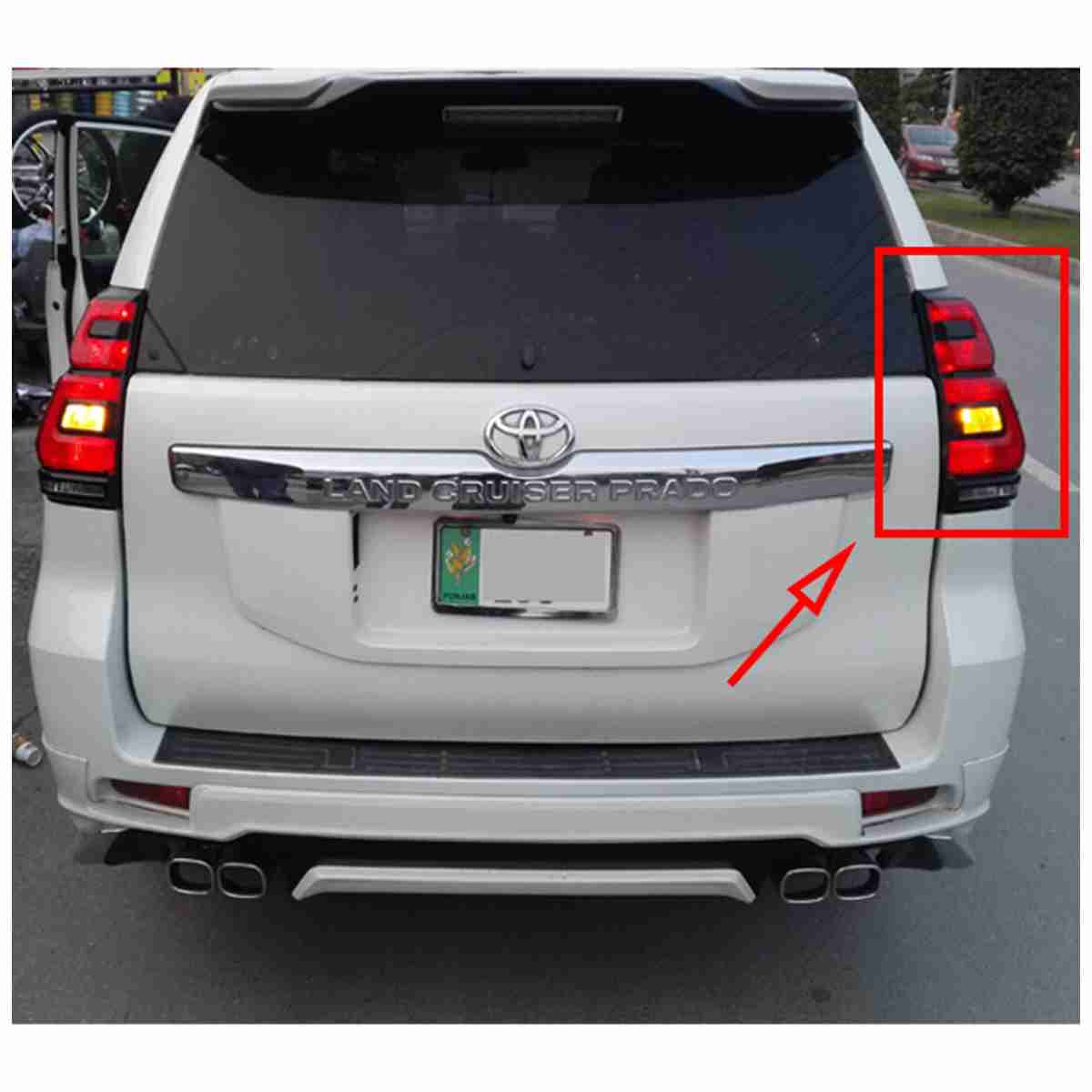 LED Tail Lights Lamp Sequential OEM Style for Toyota Prado FJ150 2009 to 2019 - Thumbnail 3