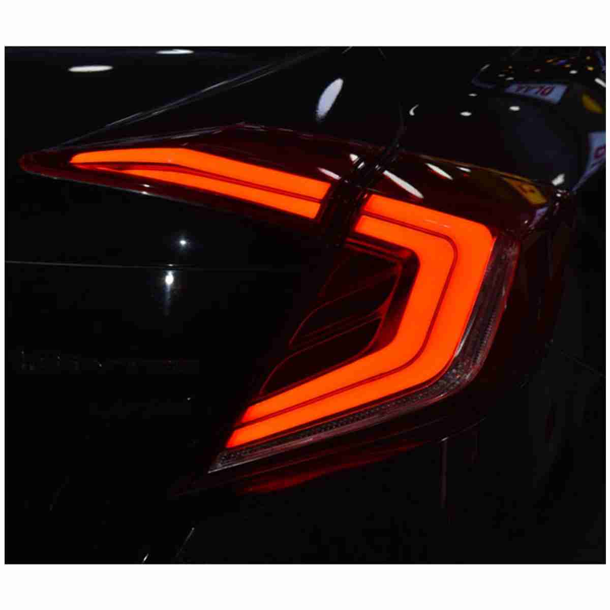 Back Tail Sequential LED Lava Light In Red Color for Honda Civic 2016 to 2019 - Thumbnail 4