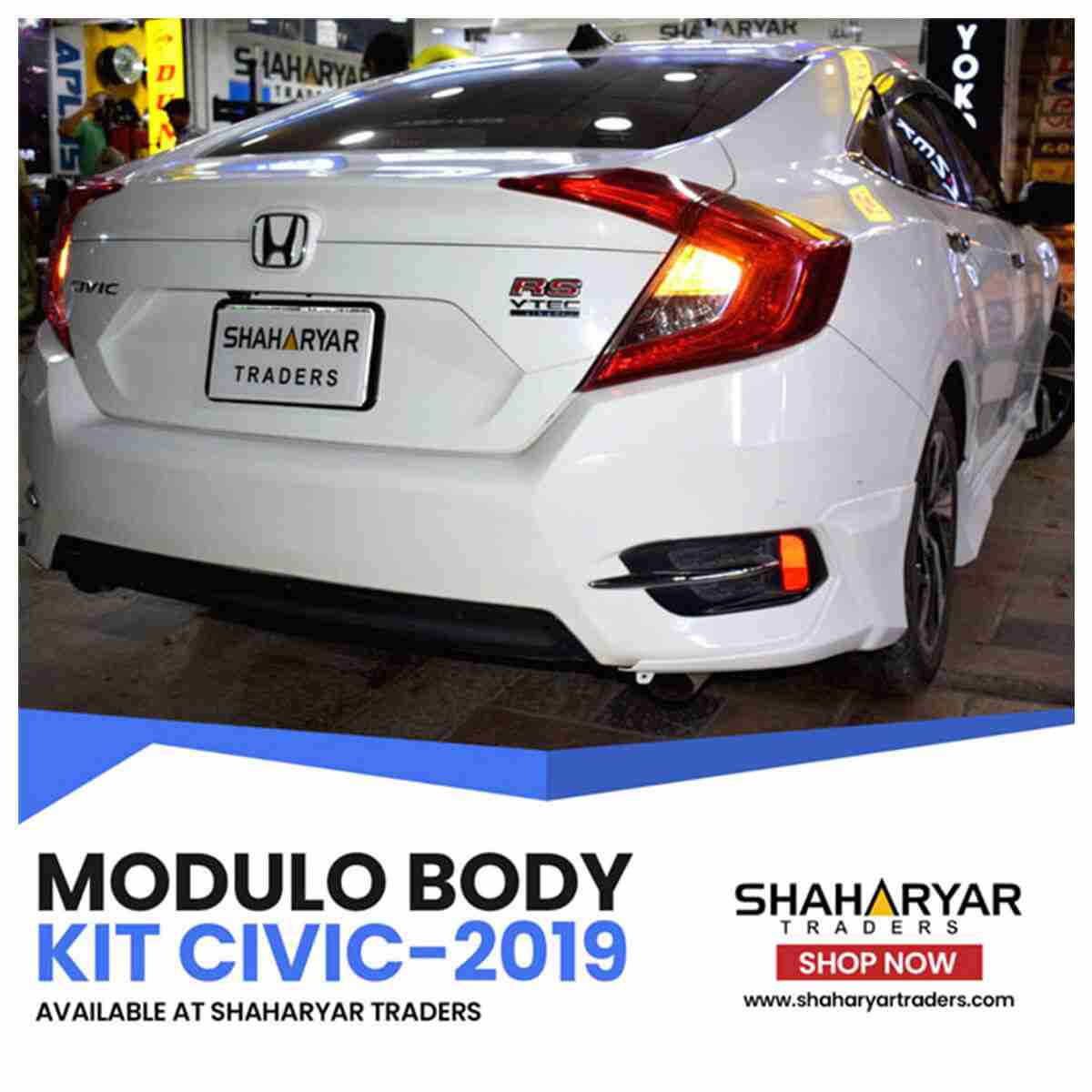 Honda Civic 2016 to 2020 Modulo Body Kit - Bodykit 6 Pieces - Thumbnail 2