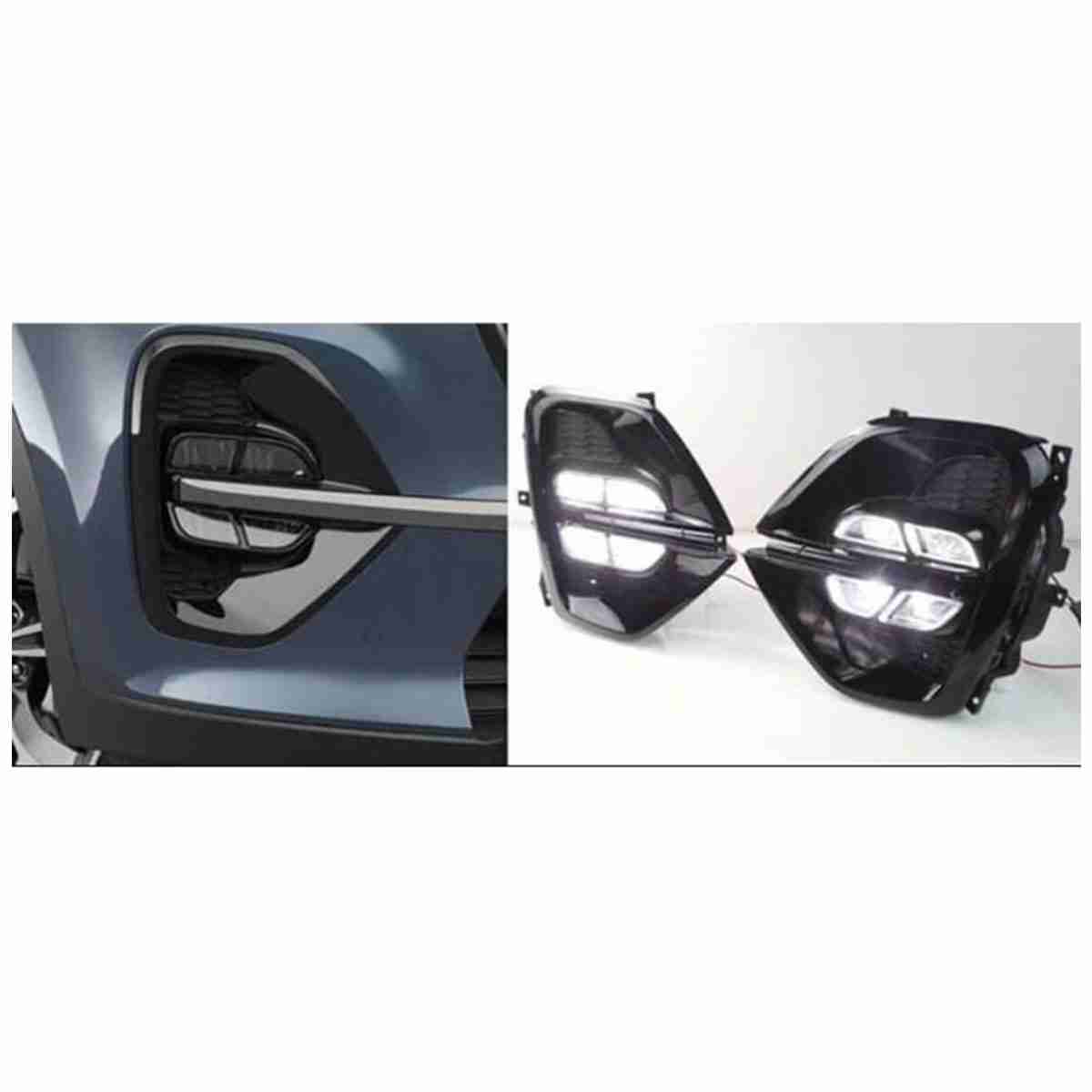Fog Lamps Led DRL Covers for KIA Sportage 2019 to 2020 - Thumbnail 3