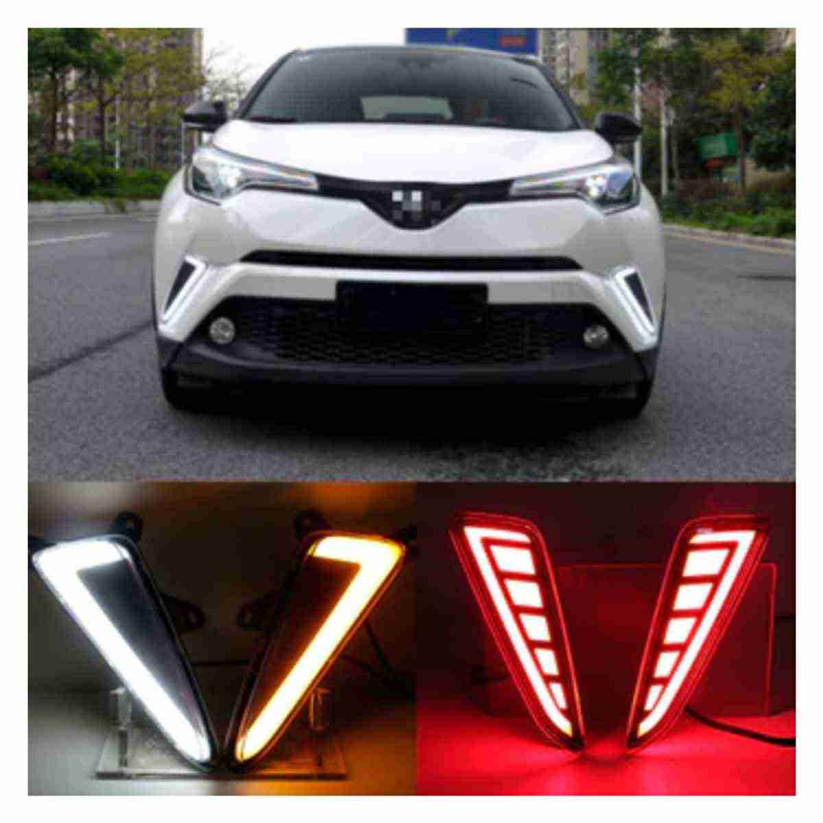 Fog Lamps / Fog Lights DRL Cover Nike Style For Toyota CHR  2017 to 2021 - Thumbnail 2