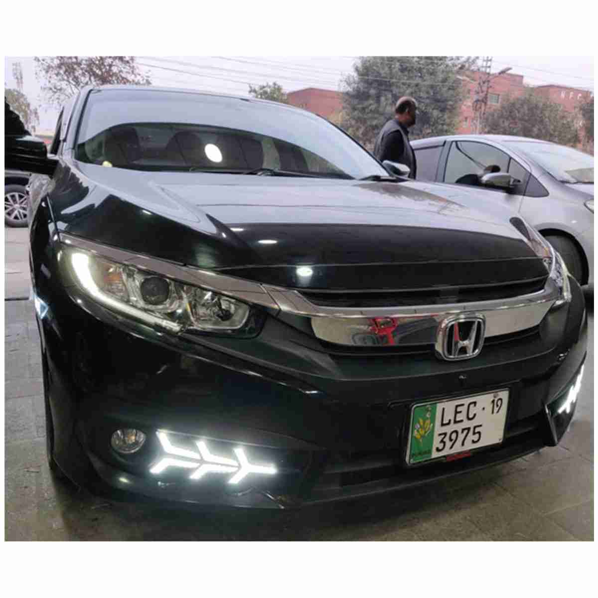 Arrow Style V3 DRL Version 2 Fog Lamp Cover for Honda Civic 2016 to 2020 - Thumbnail 2