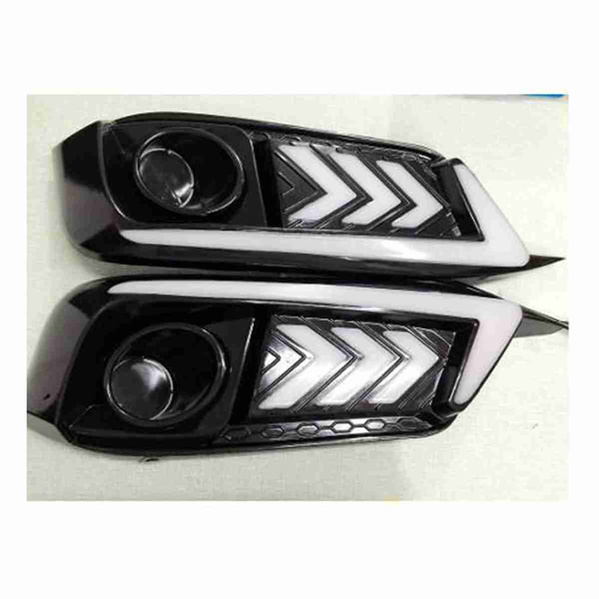 Front DRL Cover Nike Shape for Honda Civic 2016 to 2019 with LED Lights - Thumbnail 3