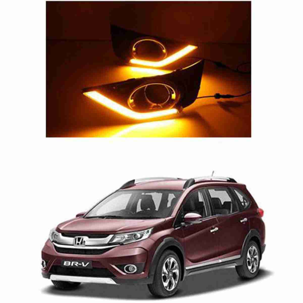 Front DRL Cover for Honda BRV 2017 to 2019 with LED Lights - Thumbnail 2