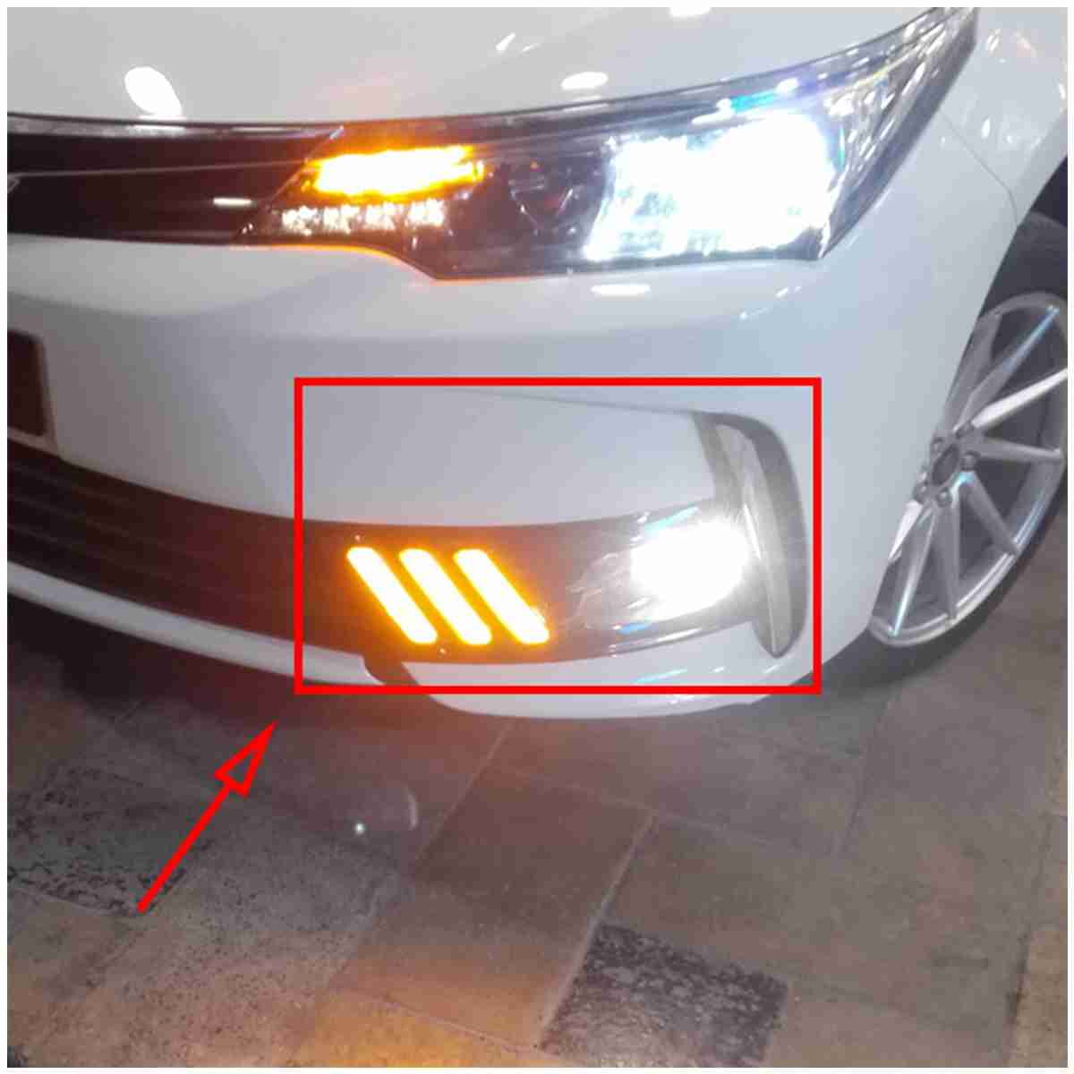 DRL Fog Lamp Cover Mastang For Toyota Corolla 2017 to 2020 - Image 1