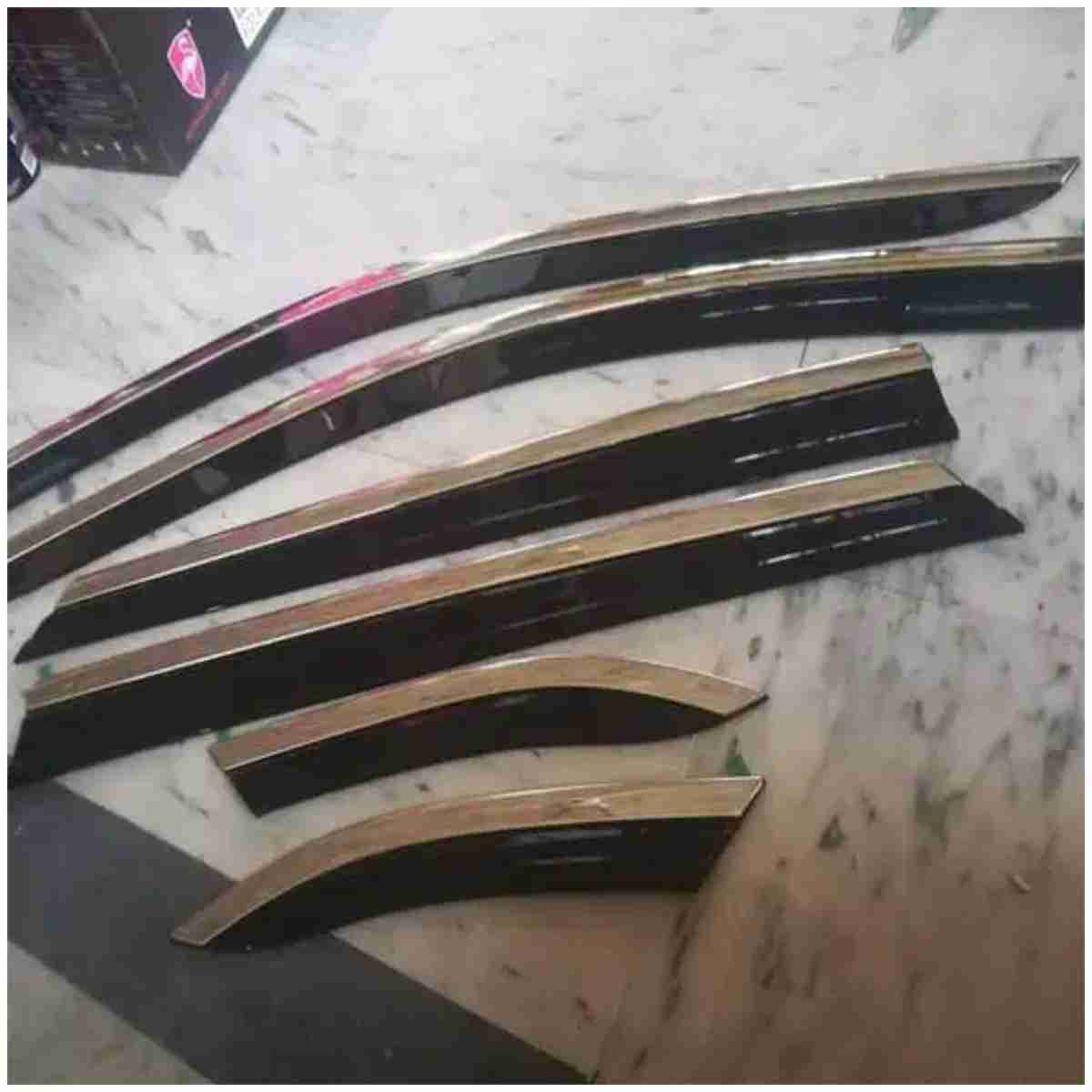 MG-HS 2016 to 2021 - Black Tinted Chrome Trim Air Press - Door Window Visor - Vent Shade - Sun Guard - Image 1