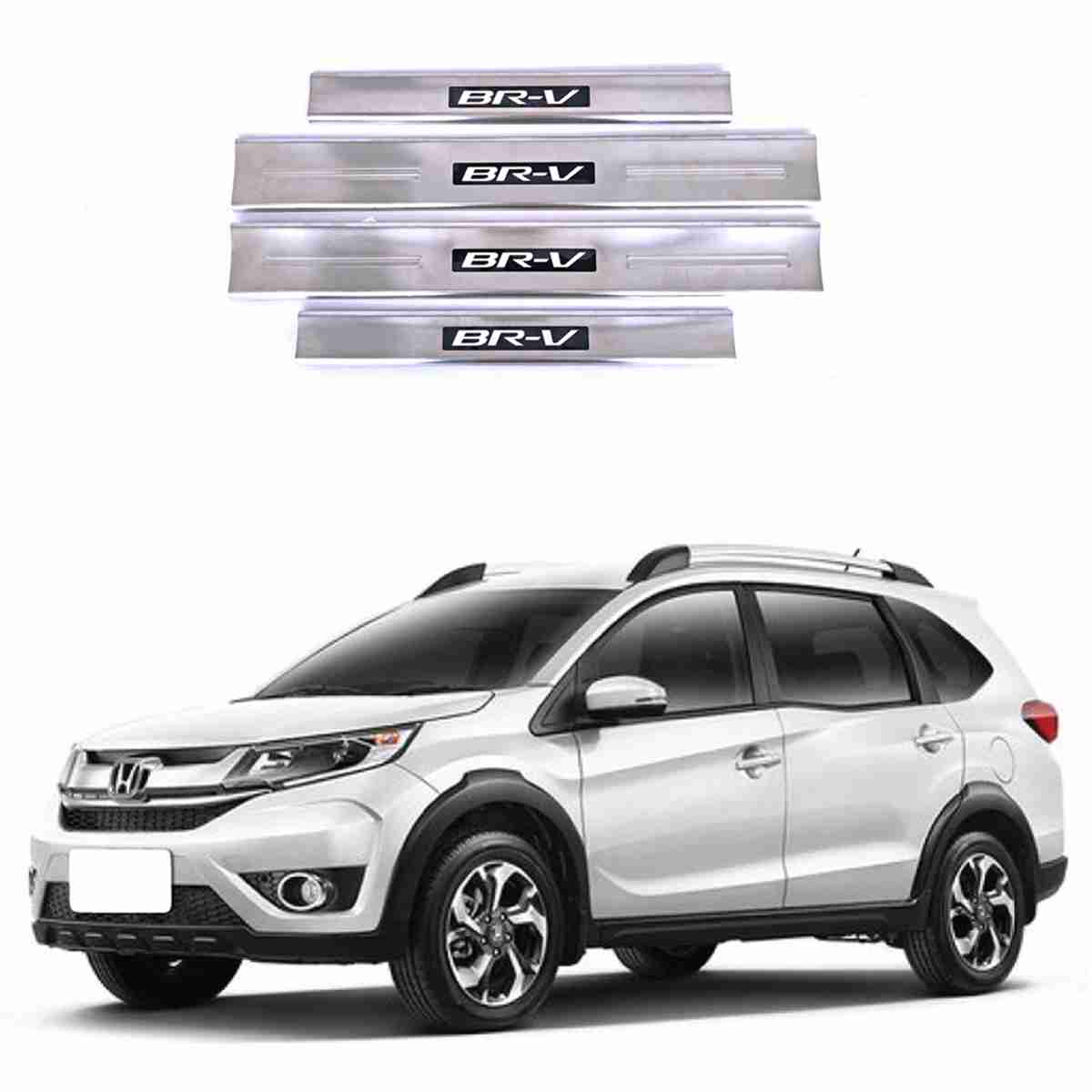 LED Door Sill Protector Plates - Door Sill Scuff Plate Cover Trim - 4 Pcs for Honda BRV 2017 to 2020 - Image 1