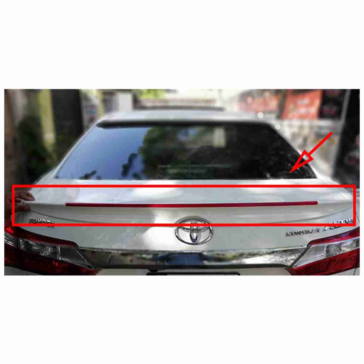 Toyota Corolla 2014 to 2020 - Back Spoiler with Led Light ABS Plastic - Image 1