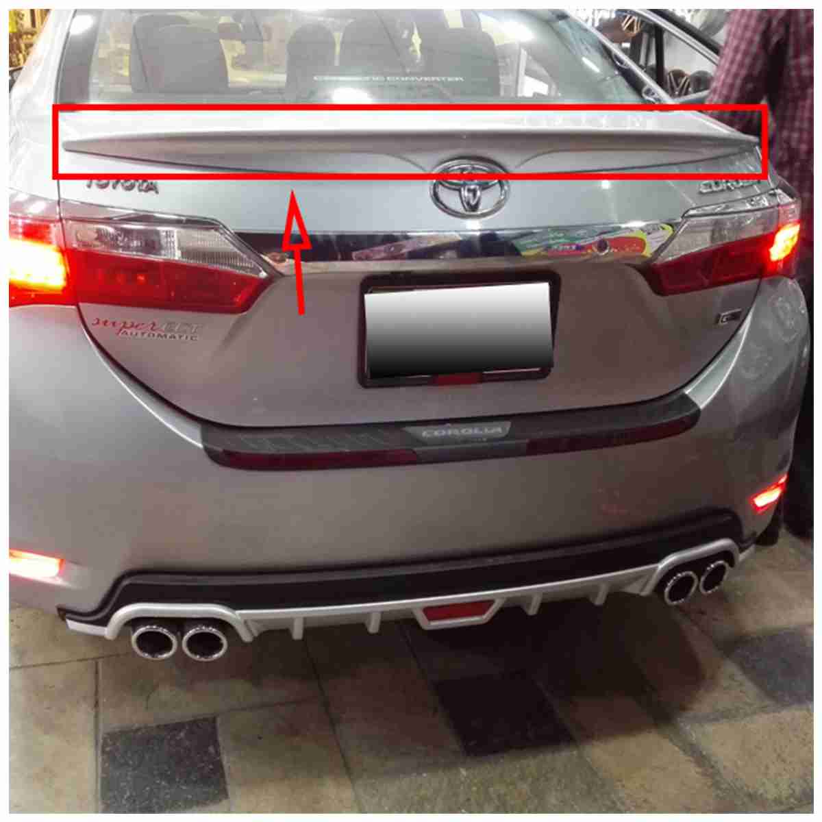 Corolla 2014 to 2020 - Back Spoiler with Paint - Image 1