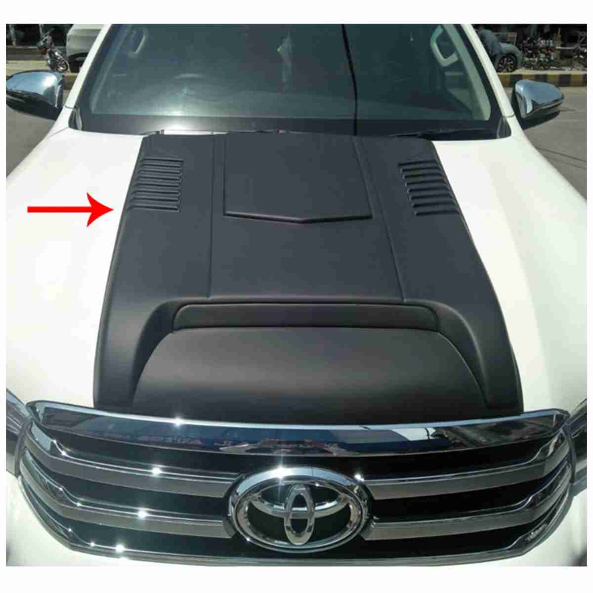 Toyota Hilux Revo 2016 to 2020 - Ford Ranger Style Bonnet Scoop - Thumbnail 2