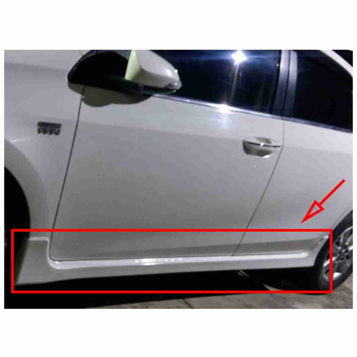 Side Skirt / Side Panel 2Pcs ABS Plastic for Toyota Corolla 2014 to 2020 - Image 1