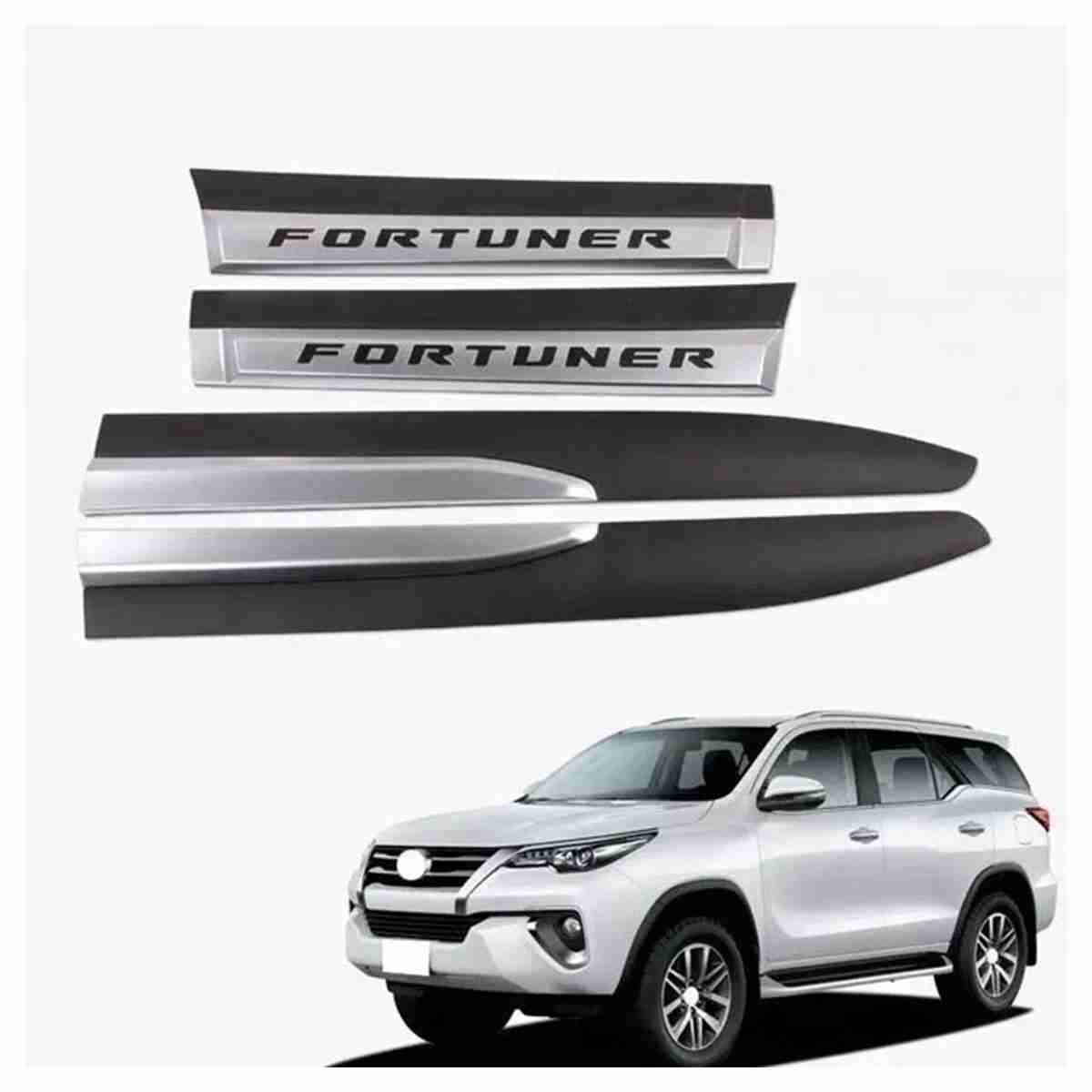Side Door Chrome Moulding New Style for Toyota Fortuner 2016 to 2020 - Thumbnail 2