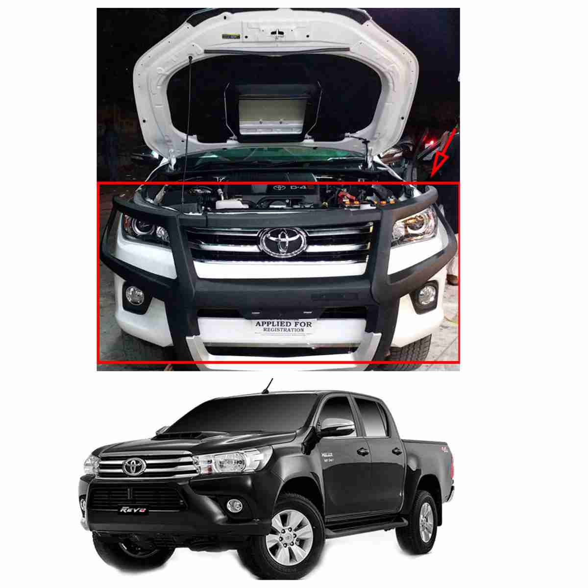 Toyota Hilux Vigo / Revo 2012 to 2020 - PU Bull Bar - Image 1