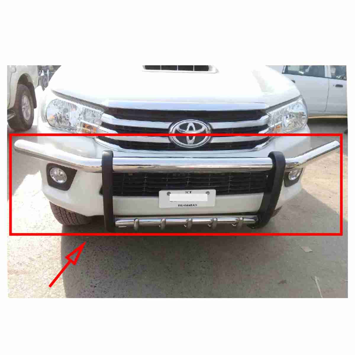 Toyota Hilux Revo 2016 to 2020 Stainless Steel Front Bull Bar - Thumbnail 3