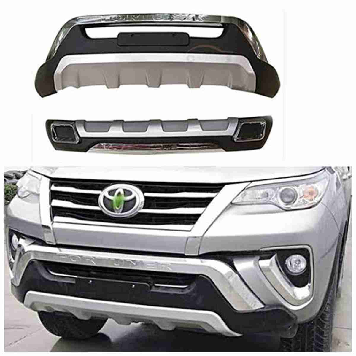 Toyota Fortuner 2017 to 2020 Bumper Guard Front and Back - Thumbnail 2