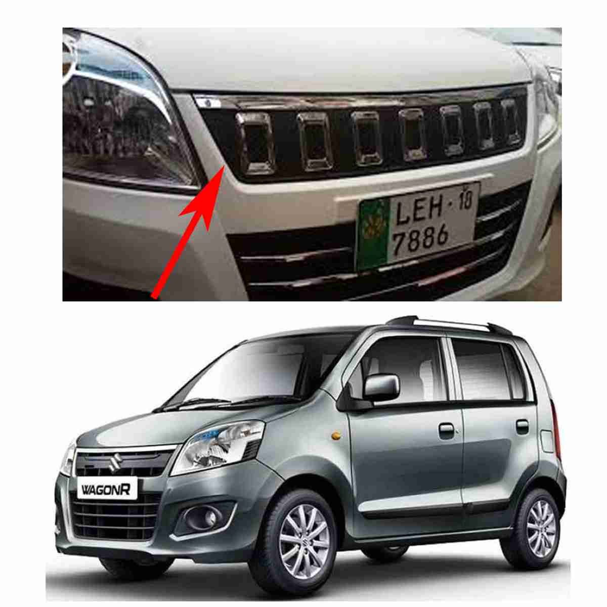 Front Bumper Grill Navara Style for Suzuki Wagon R 2014 to 2020 - Thumbnail 2