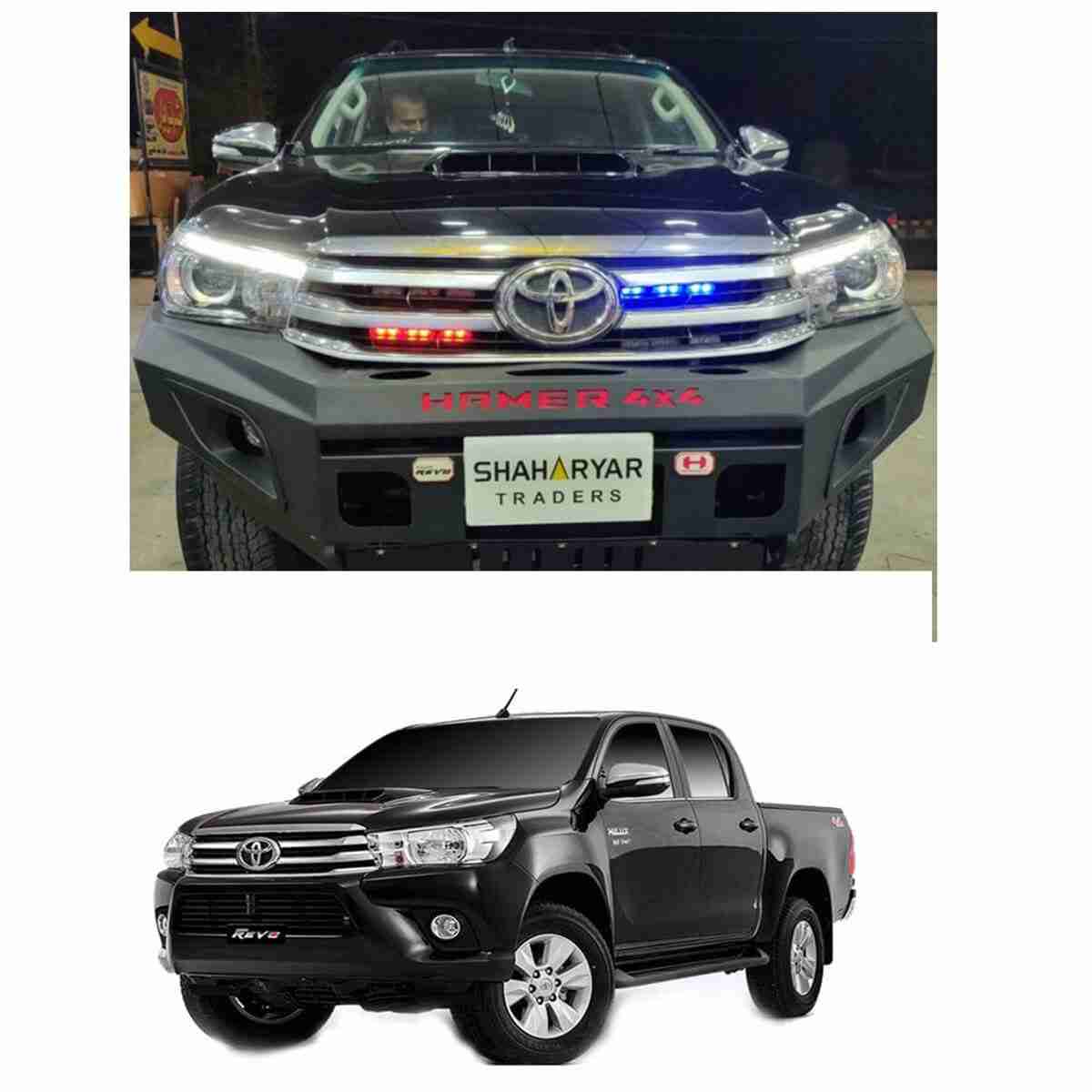 Toyota Hilux Revo 2016 for 2020 Hamer 4x4 Front Bull Bar Version 1 - Image 1