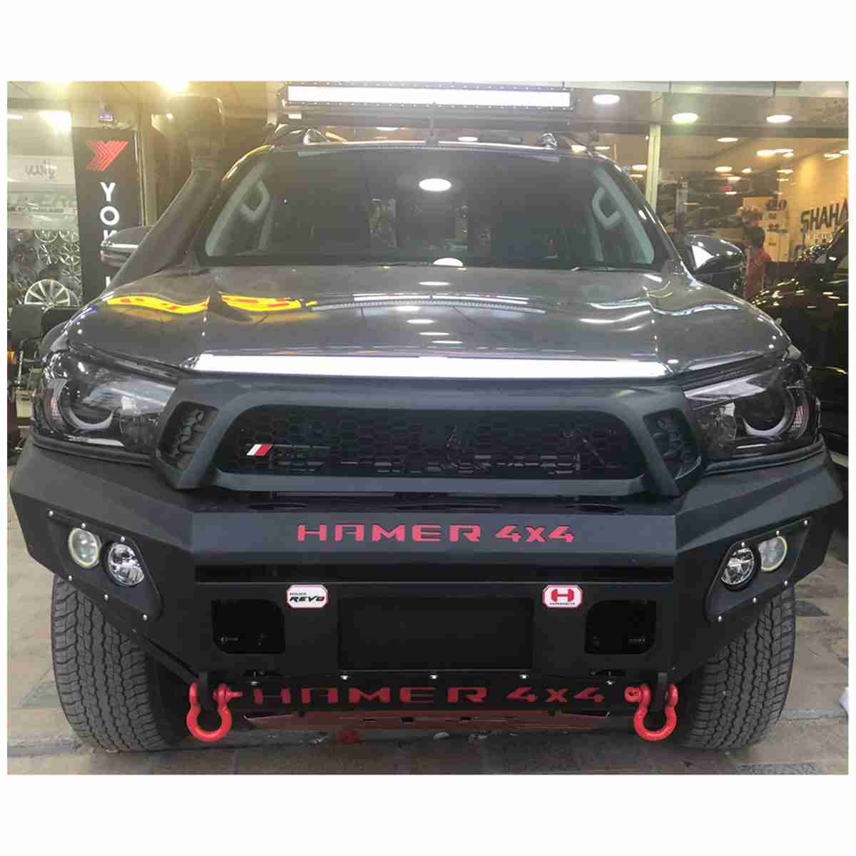 Toyota Hilux Revo 2016 for 2020 - Hamer 4x4 Front Bull Bar Version 2 with Double Light - Thumbnail 2