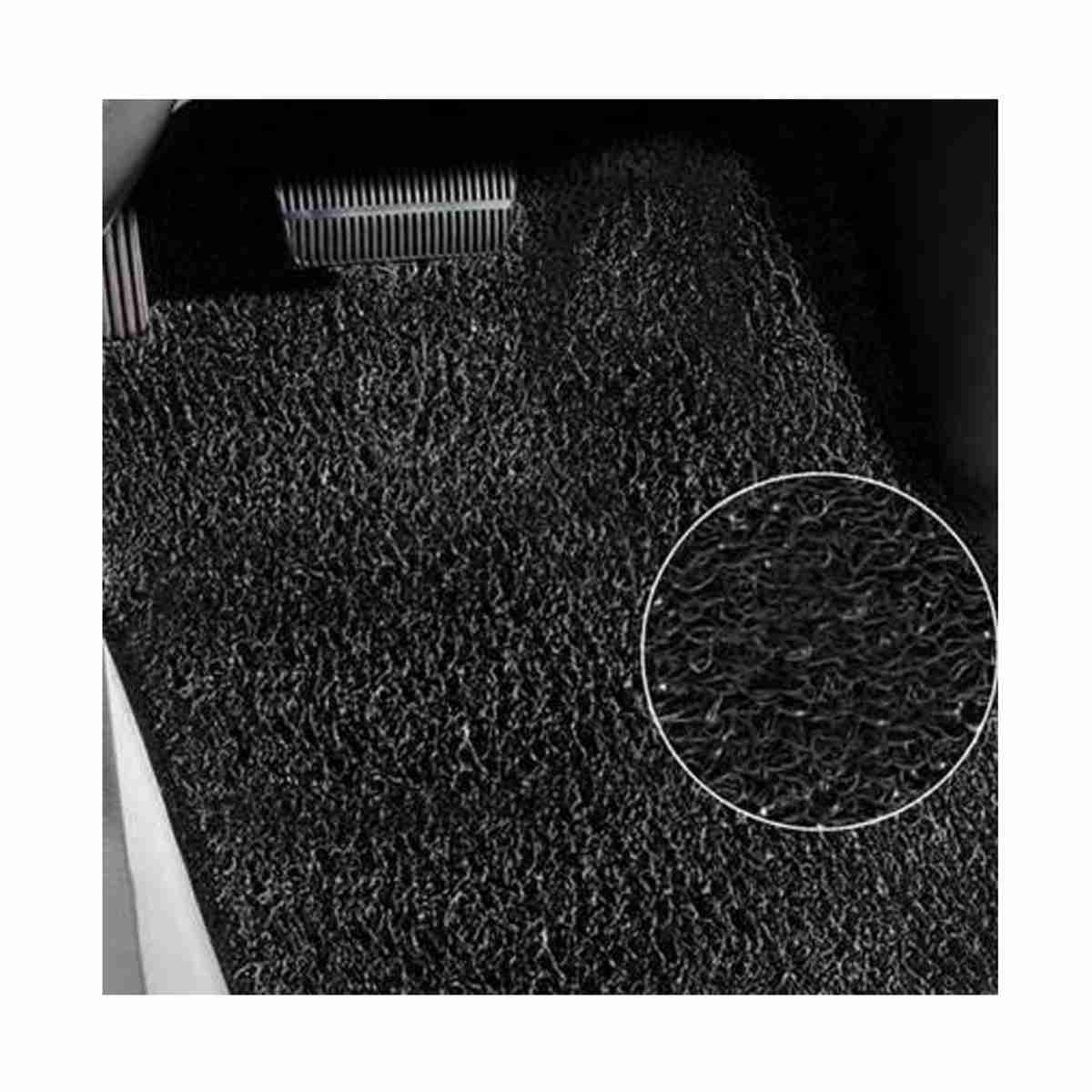 Car Anti Skid Curl Foot Mat Grass Floor Mat Universal Black - Thumbnail 3