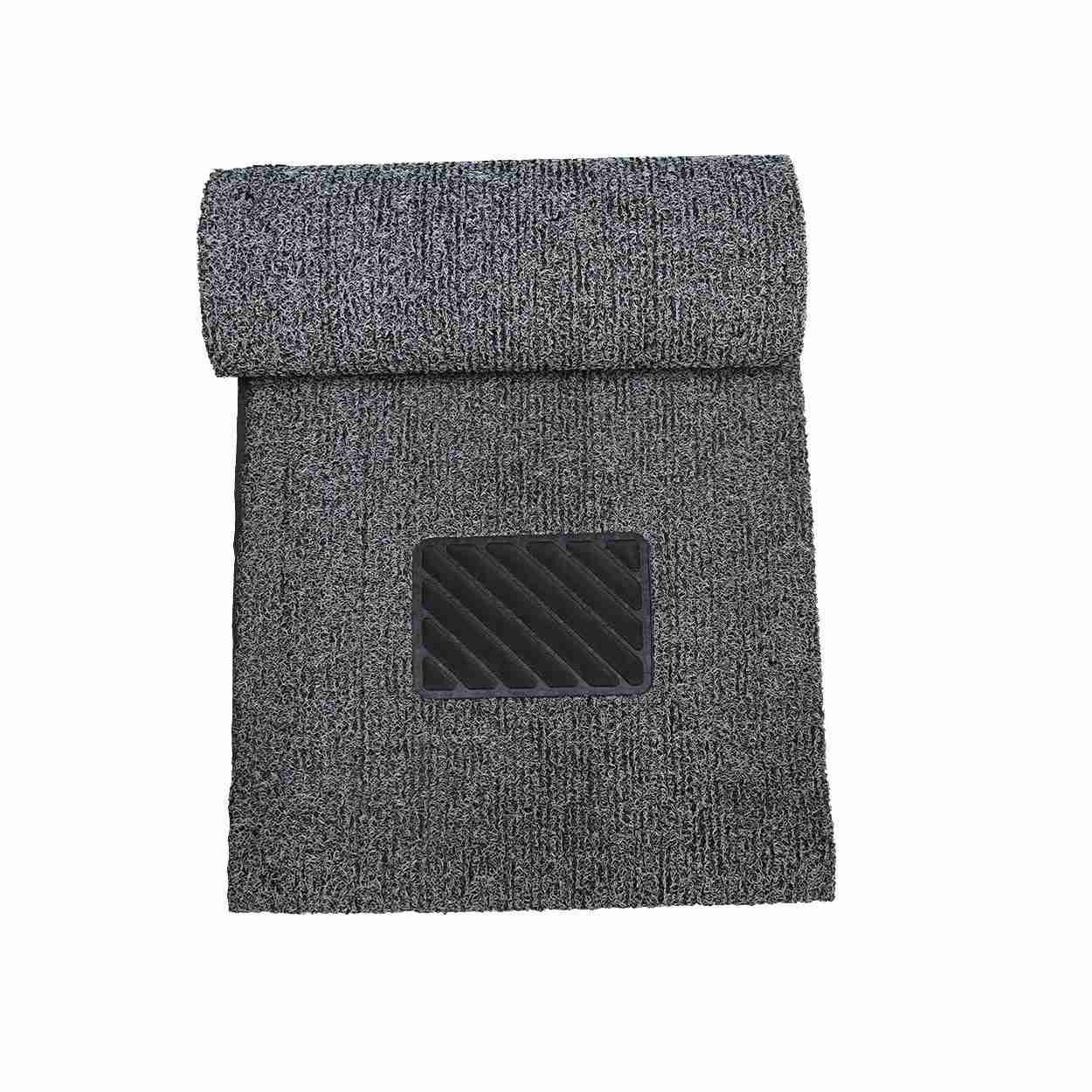 Car Anti Skid Curl Foot Mat Grass Floor Mat Universal Grey - Image 1