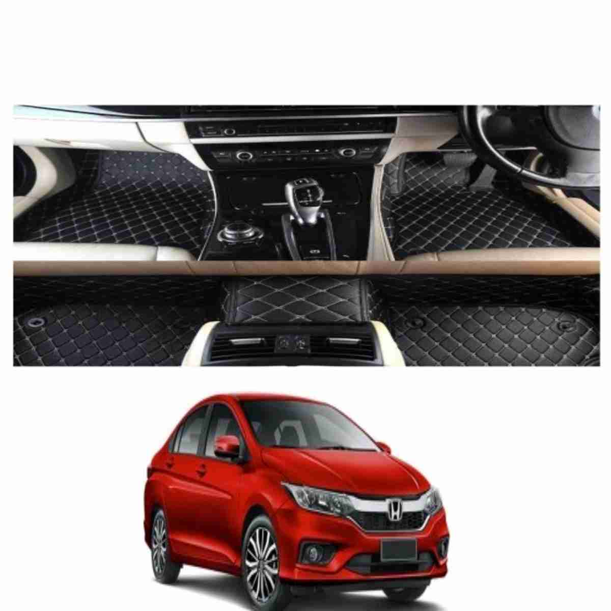 7D Floor mats For Honda City 2017 to 2020 - Image 1