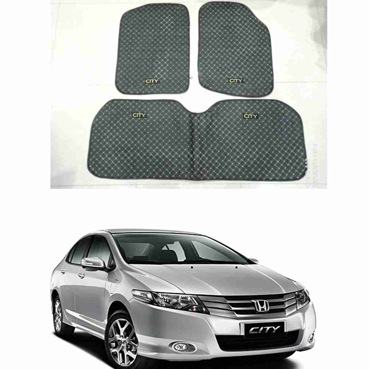 7D Floor Mats Plain For Honda City 2016 to 2021 - Image 1