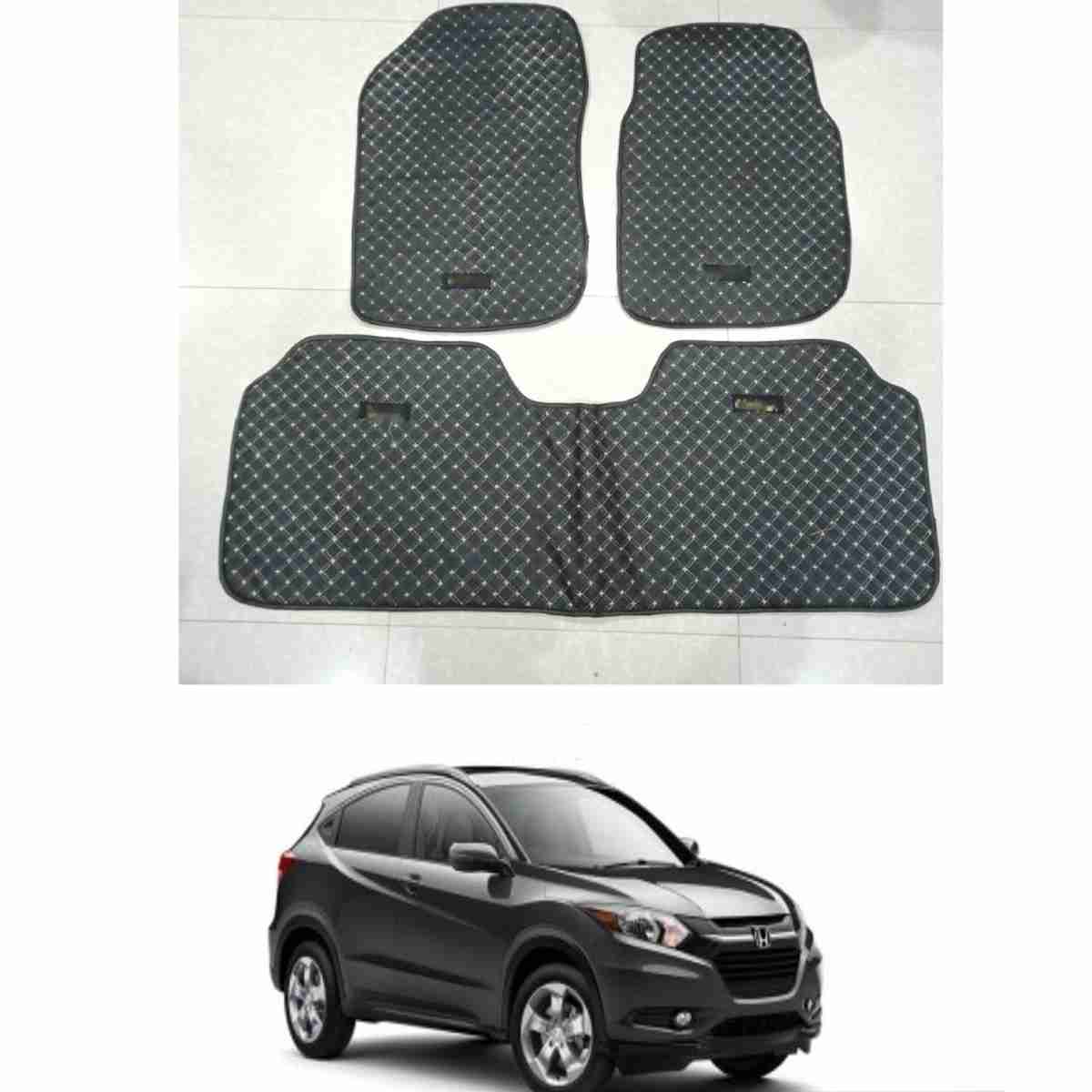 7D Floor Mats Plain Black For Honda Vezel 2012 to 2016. - Image 1