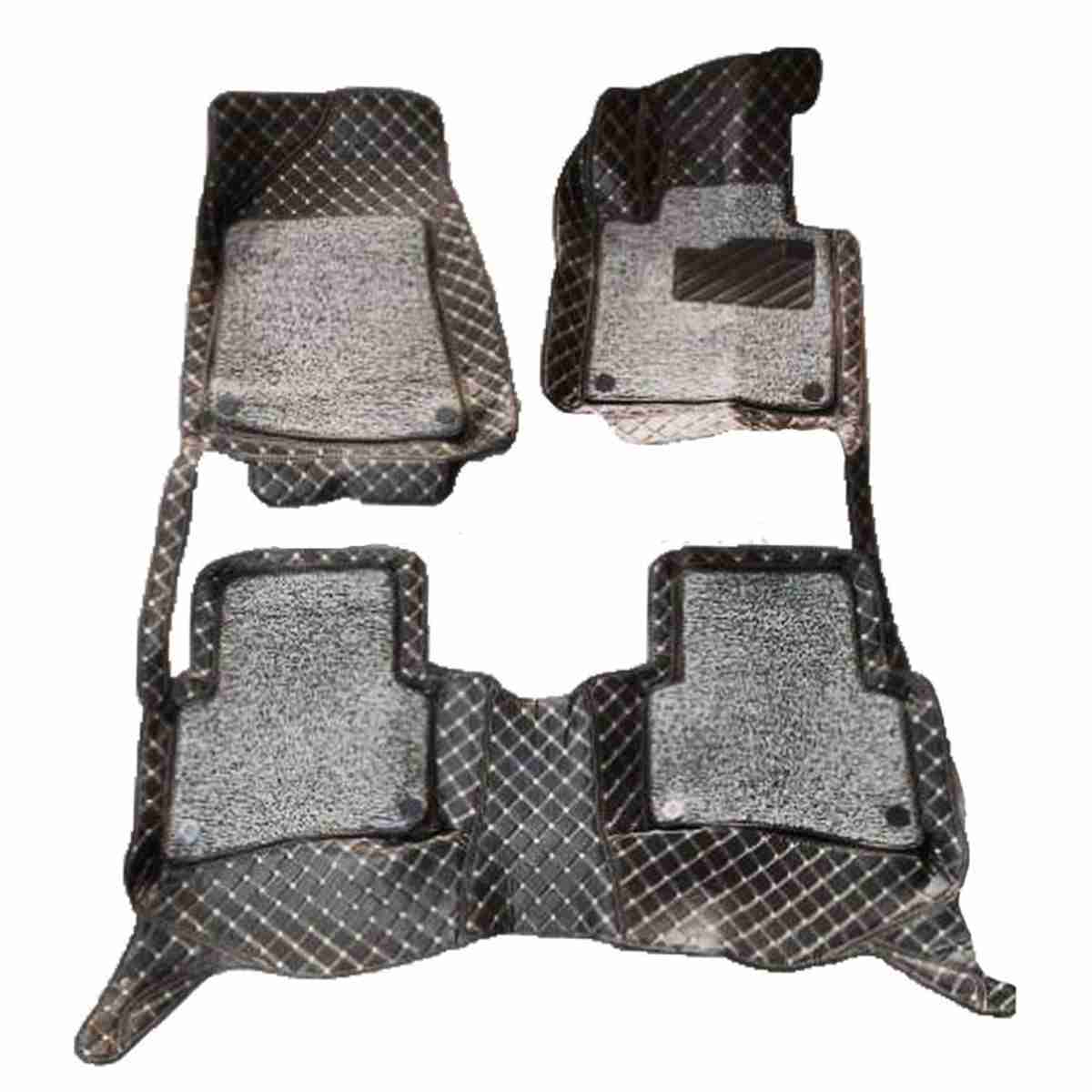 9D Floor Mats Black With Grey Grass for Hyundai Tucson 2020 to 2021 - Thumbnail 2