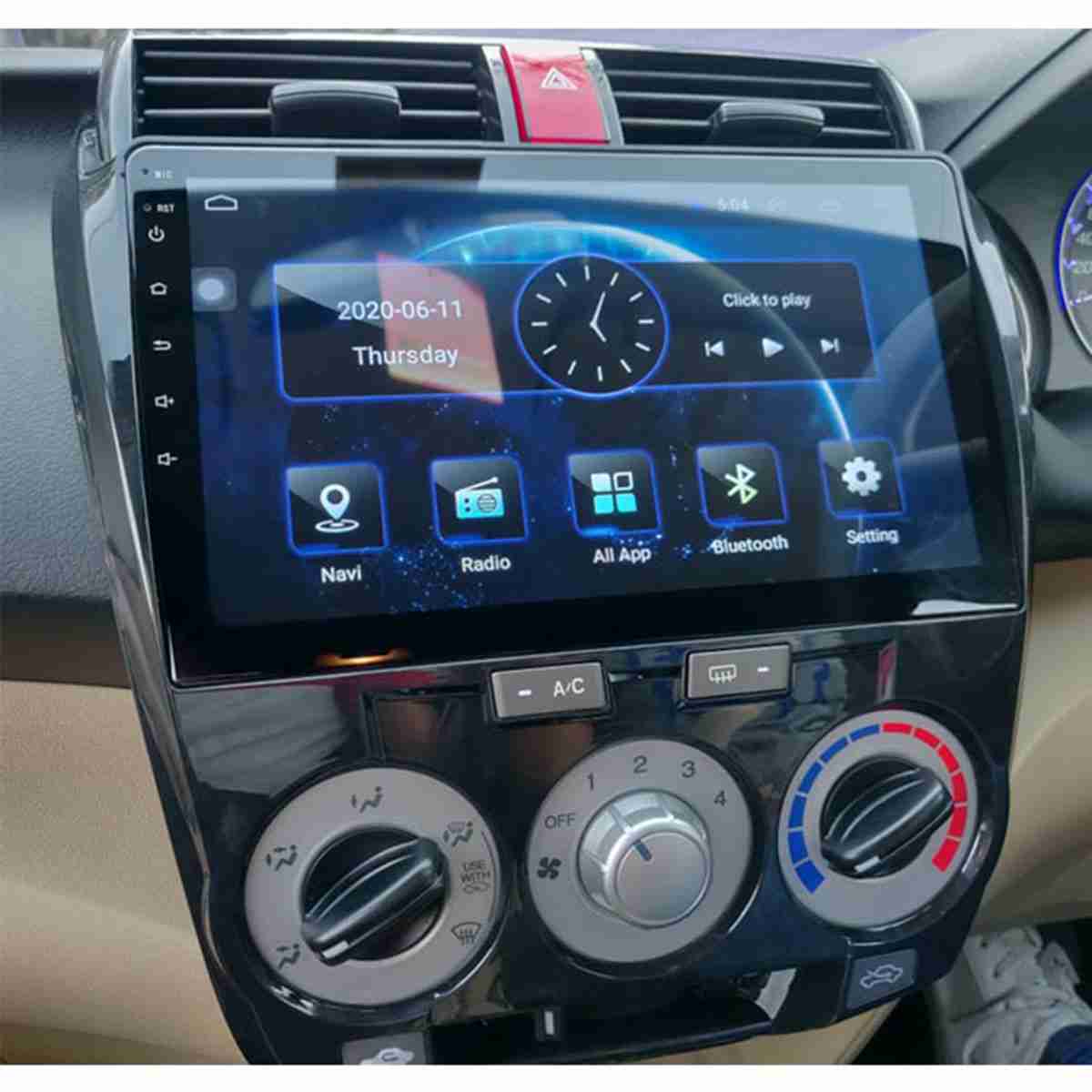 Honda City 2009 to 2019 - Android Player Glossy Black Color Latest IPS Display Multimedia System - Thumbnail 2