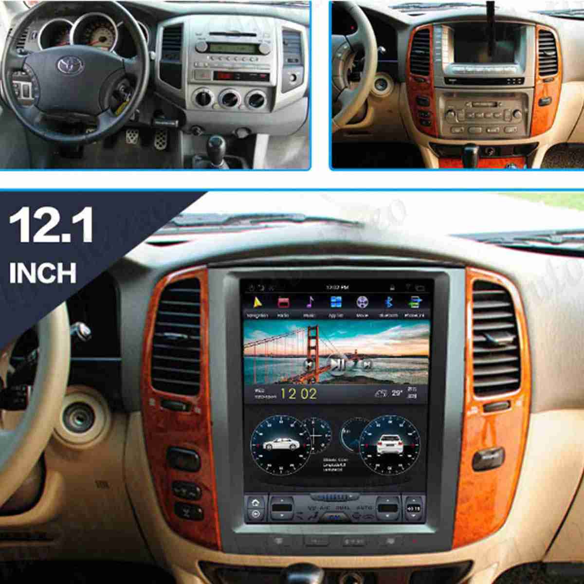 Toyota Land Cruiser / Cygnus 2002 to 2008 - Android Tesla LCD Screen IPS Display Multimedia System - Thumbnail 2