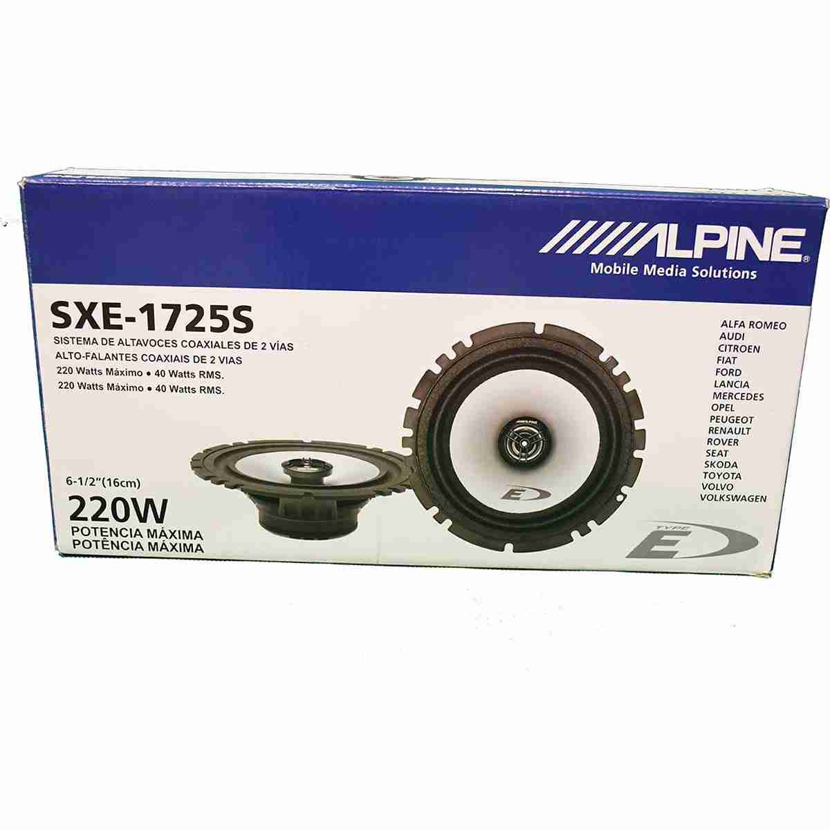 Alpine SXE-1725S 80W 6.5" 2-Way Type-E Coaxial Speakers W/ Mylar-Titanium Tweeters - Image 1
