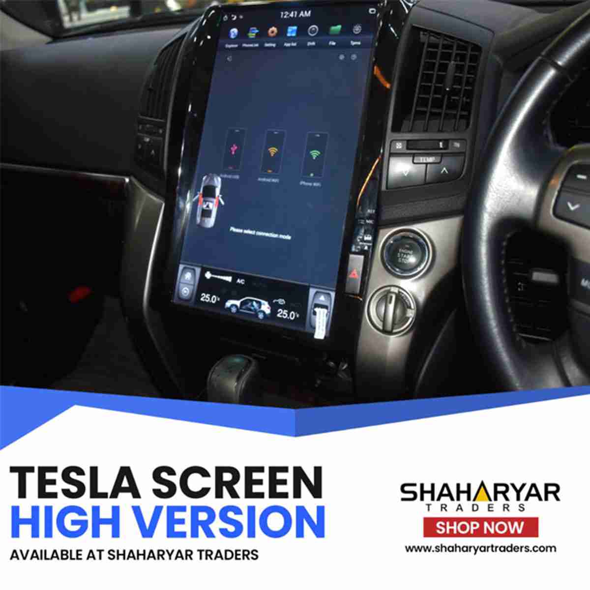 Toyota Land Cruiser FJ200 2009 to 2013 - Android Tesla IPS Display High Version 16 Inches - Thumbnail 3