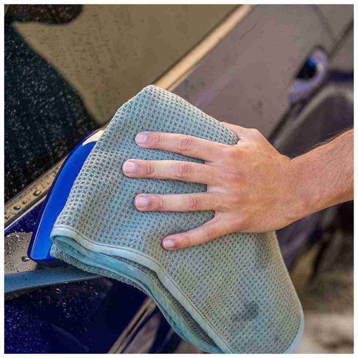 Chemical Guys Waffle Weave Gray Matter Microfiber Drying Towel, 25" x 36" - Thumbnail 3